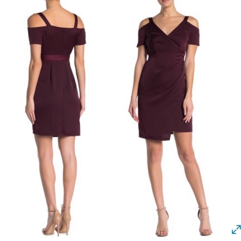 Allsaints Cadia Maroon dress